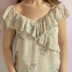 Rebecca Taylor Floral Sleeveless Blouse
